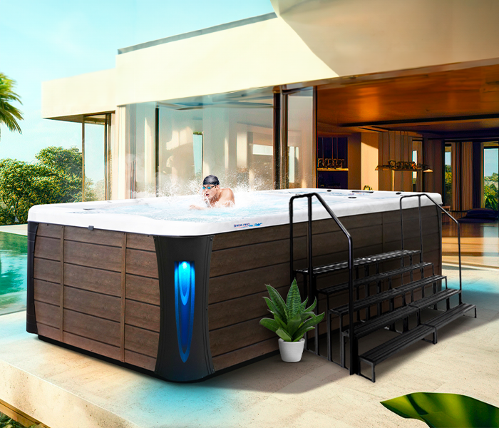 Calspas hot tub being used in a family setting - Bellevue